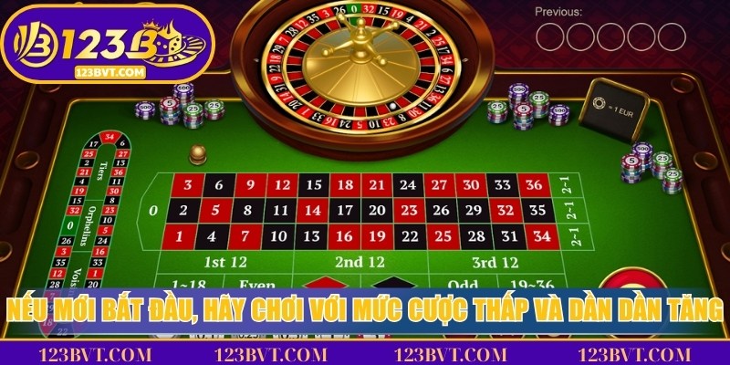 Nếu bạn mới bắt đầu, hãy chơi với mức cược thấp và dần dần tăng