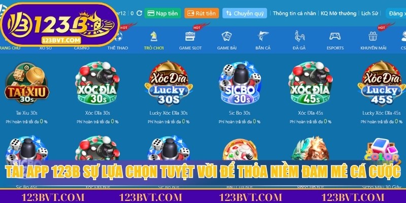 Tải App 123B - Hướng Dẫn Cài Miễn Phí Trên IOS Và Android 2 Tải app 123B là sự lựa chọn tuyệt vời để thỏa niềm đam mê cá cược