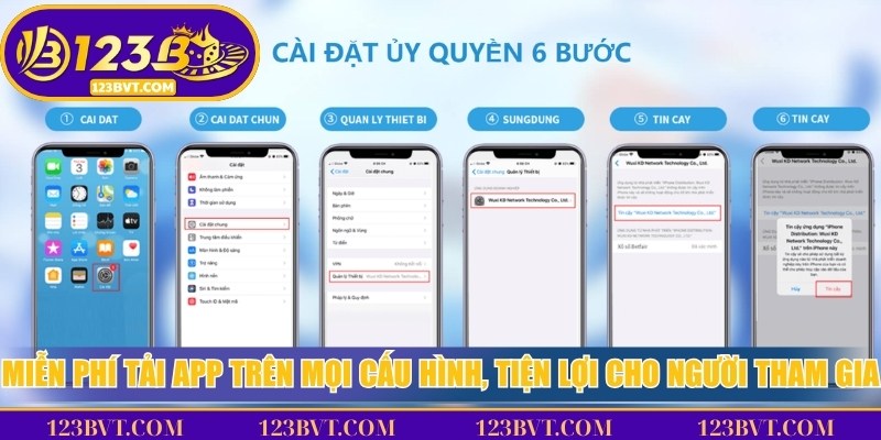 Tải App 123B - Hướng Dẫn Cài Miễn Phí Trên IOS Và Android 3 Miễn phí tải app trên mọi cấu hình, tiện lợi cho mọi người tham gia