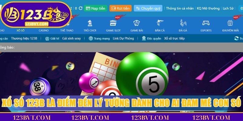 Xổ số 123B là điểm đến lý tưởng dành cho những ai đam mê con số