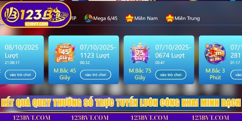 Kết quả quay thưởng số trực tuyến luôn công khai và minh bạch